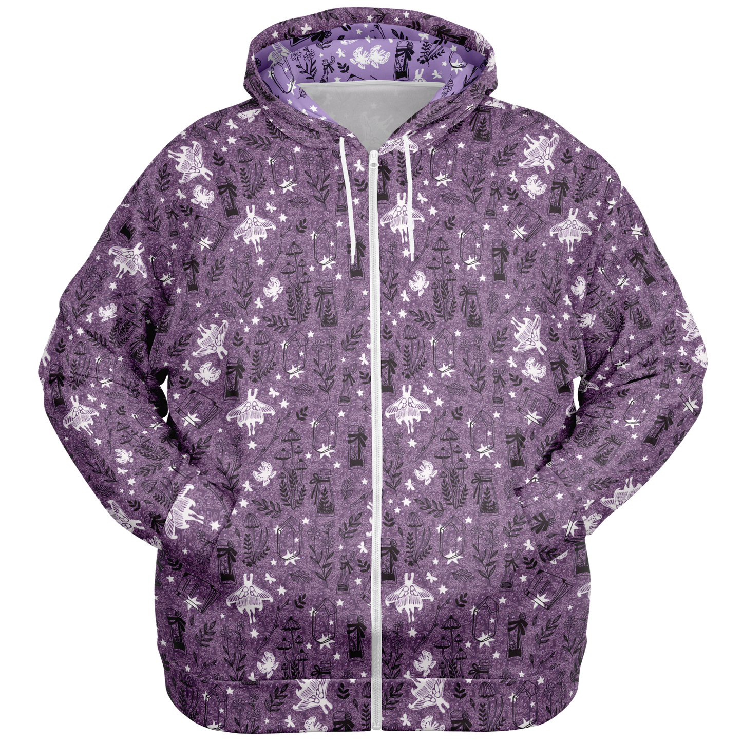 Witchy story plus-size ziphoodie