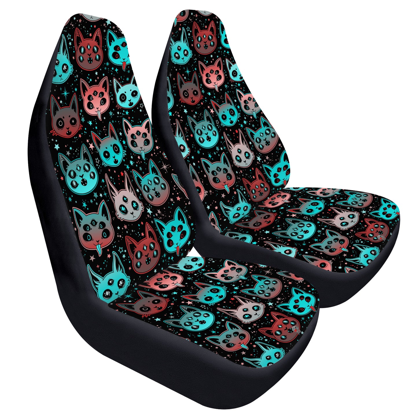 Creepy Cats Car Seat Covers