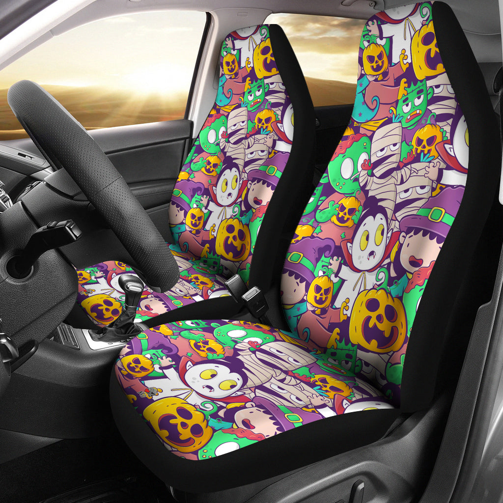 Spooky Crowd v1 Car Seat Covers