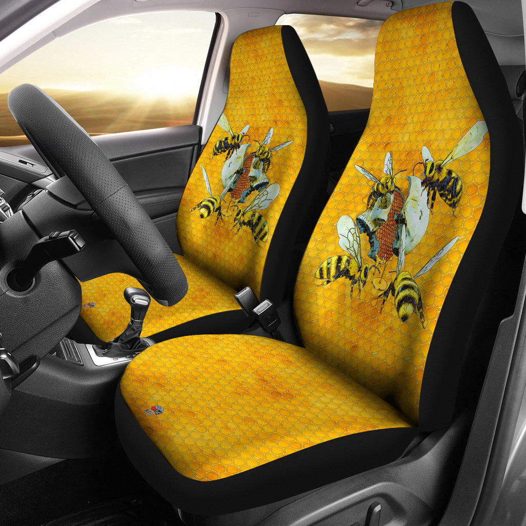 bee skull honeycomb car accessories