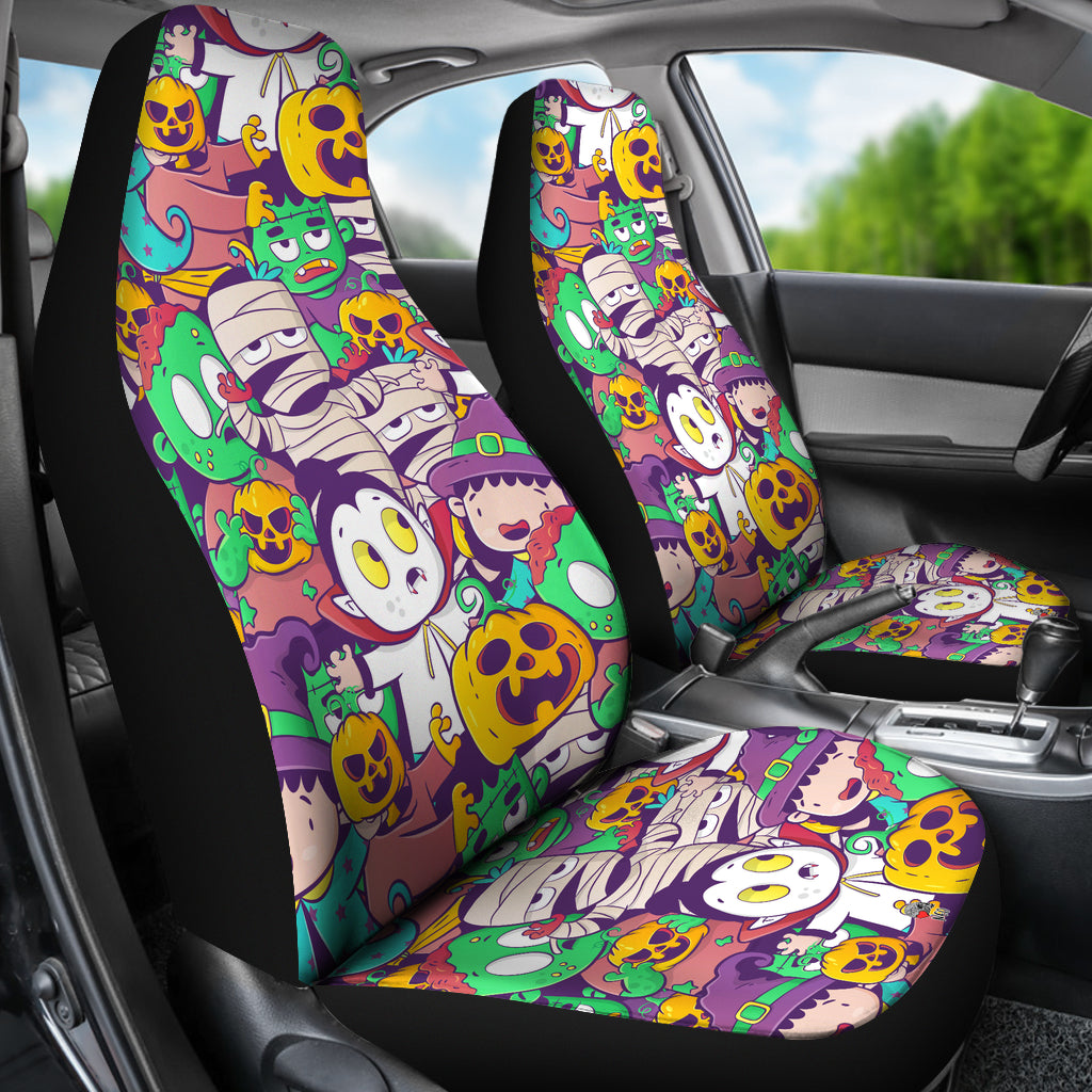 Spooky Crowd v1 Car Seat Covers