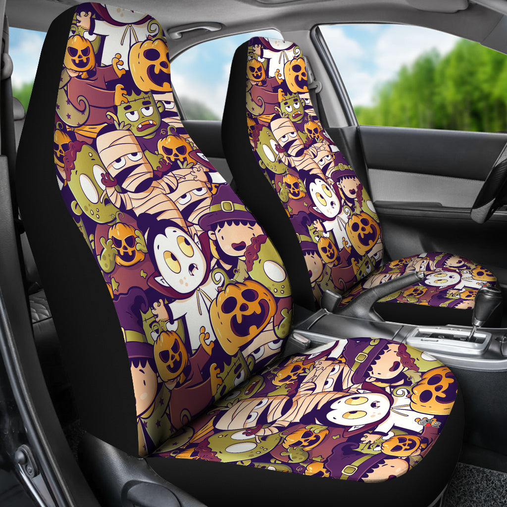 Spooky Crowd v2 Car Seat Covers