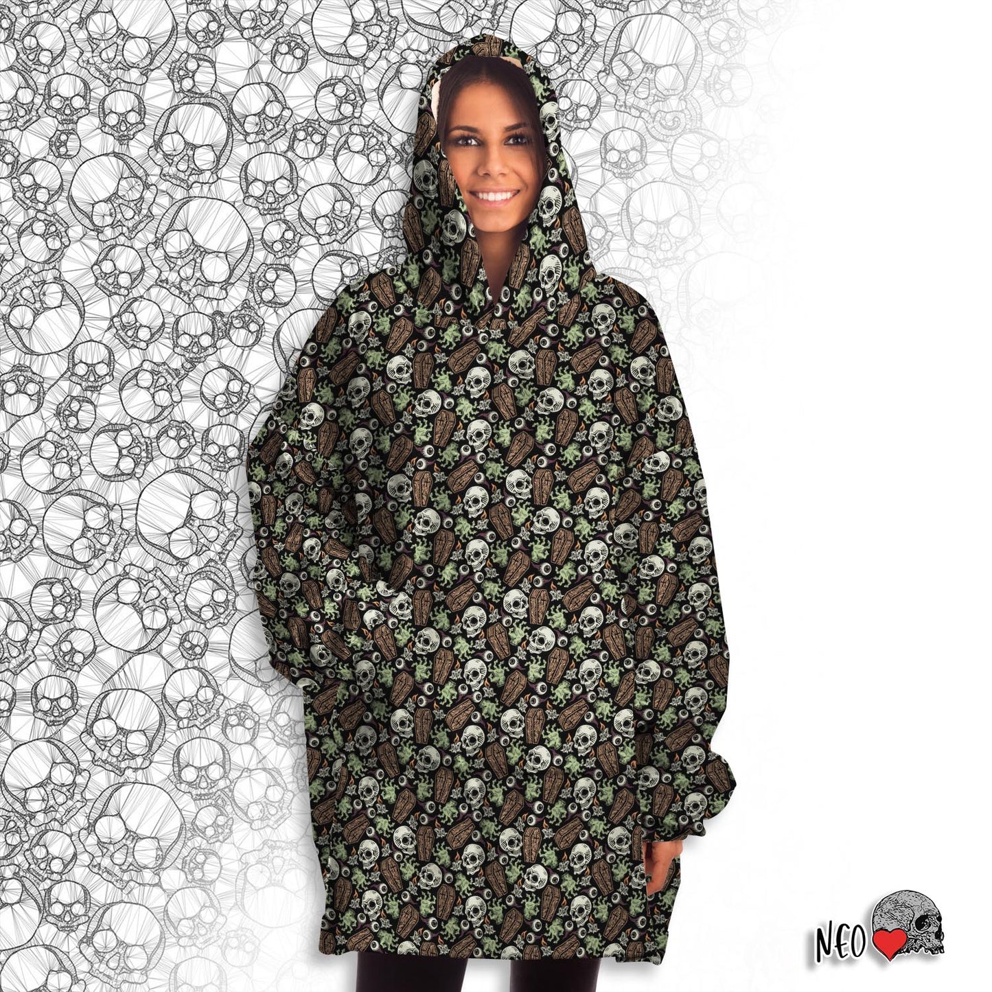 Mysterious evening oversized snug hoodie