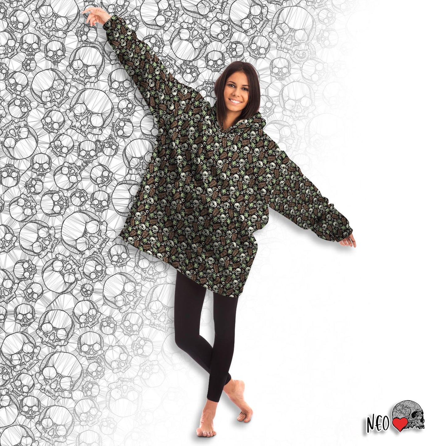 Mysterious evening oversized snug hoodie