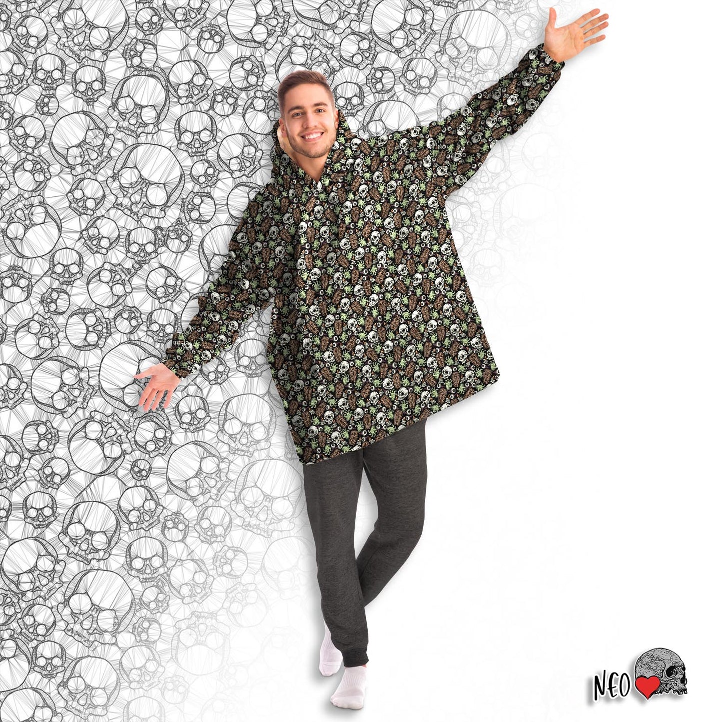 Mysterious evening oversized snug hoodie