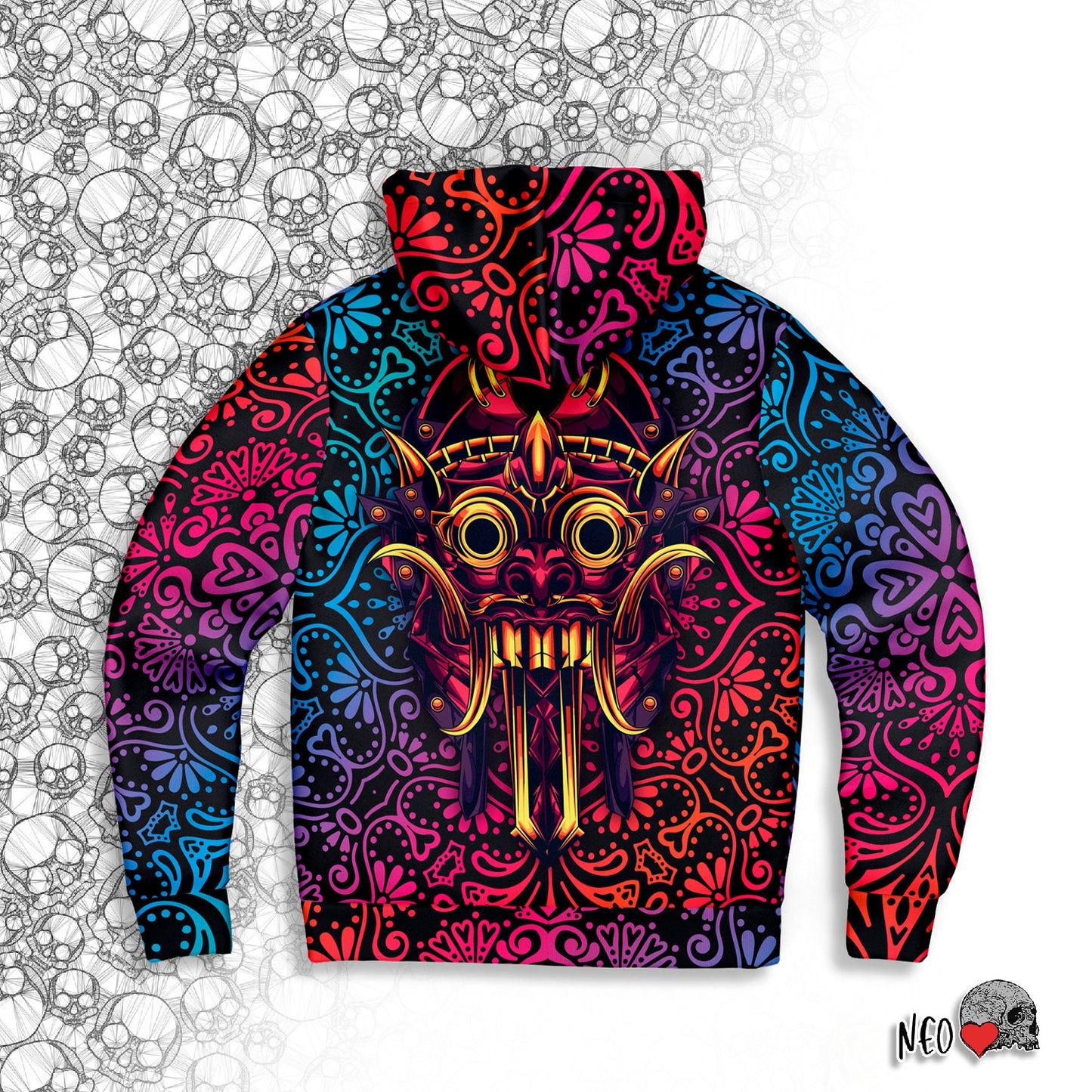 Mecha Mascot Microfleece Zip-up Hoodie - NeoSkull