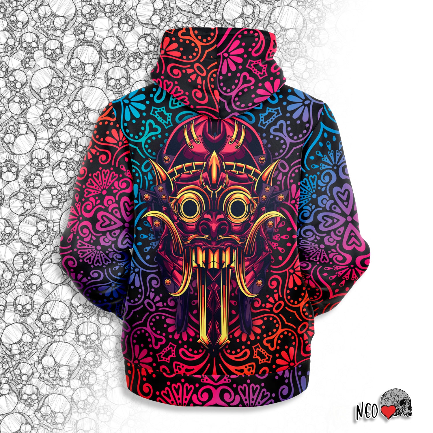 Mecha Mascot Microfleece Zip-up Hoodie - NeoSkull