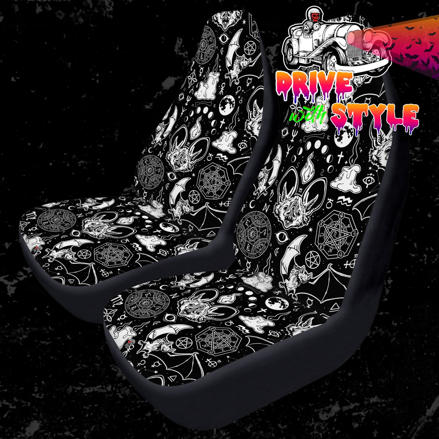 Mystic Bats Car Seat Covers