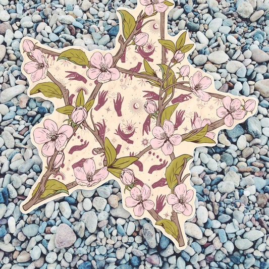 Floral Pentagram Shaped Towel - NeoSkull