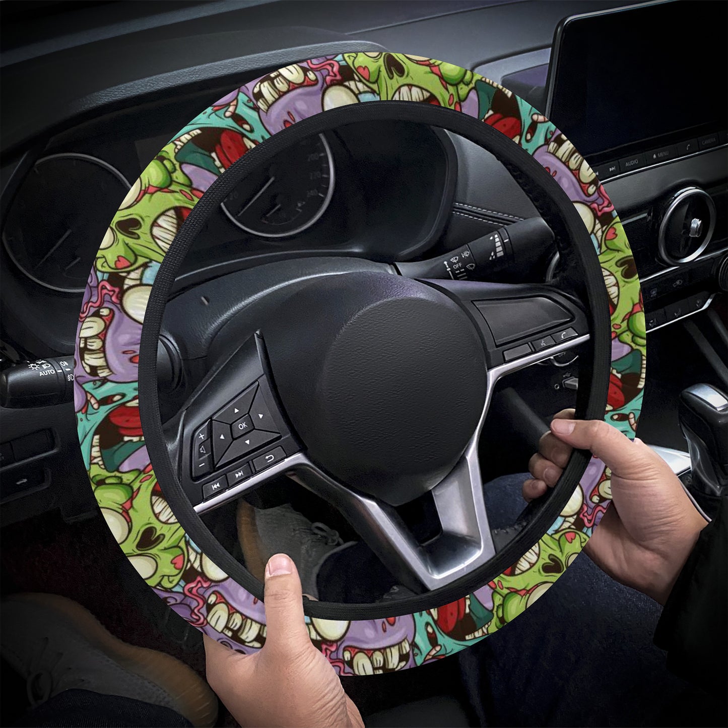 Zombie Horde Car Steering Wheel Covers
