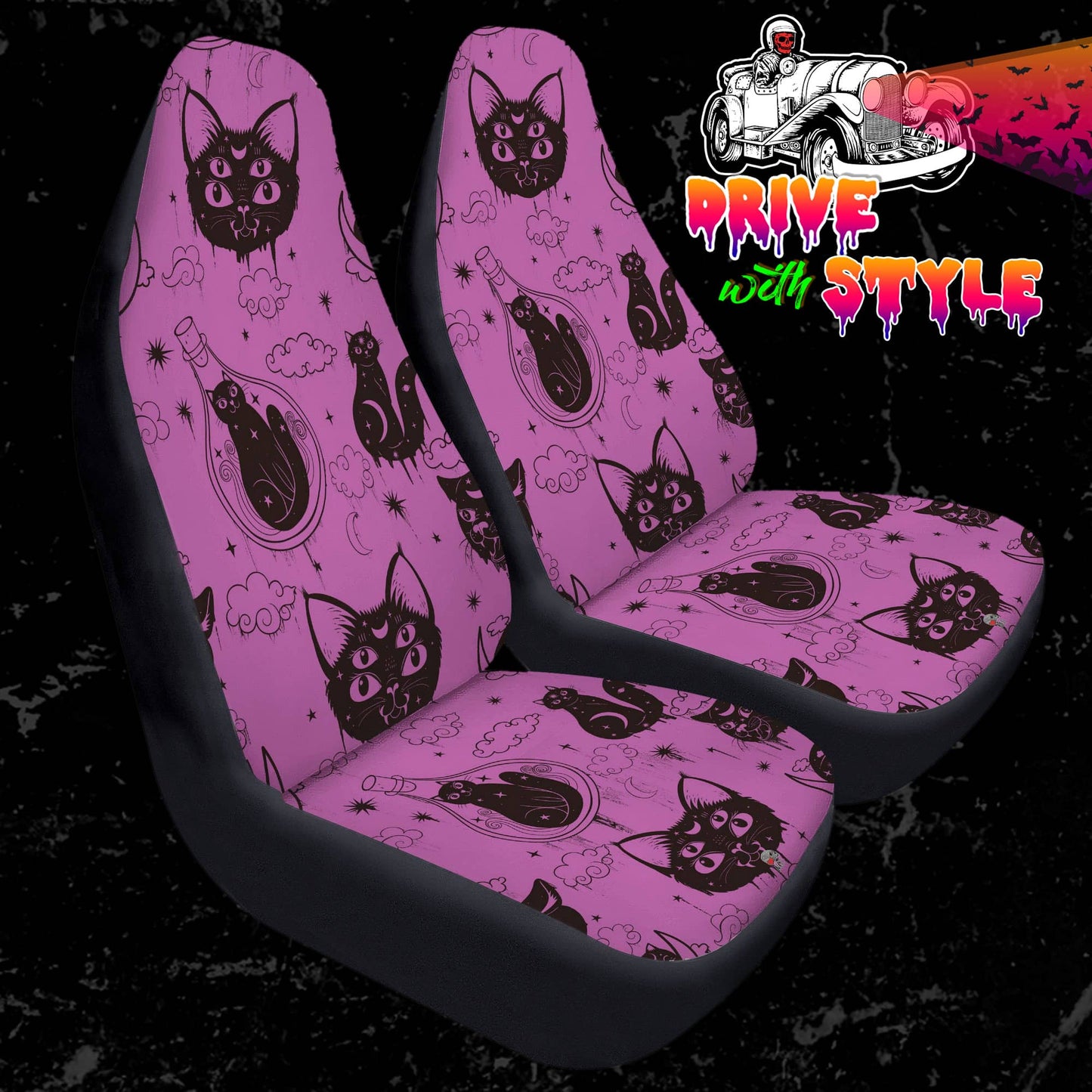 Occult Cat Car Seat Covers