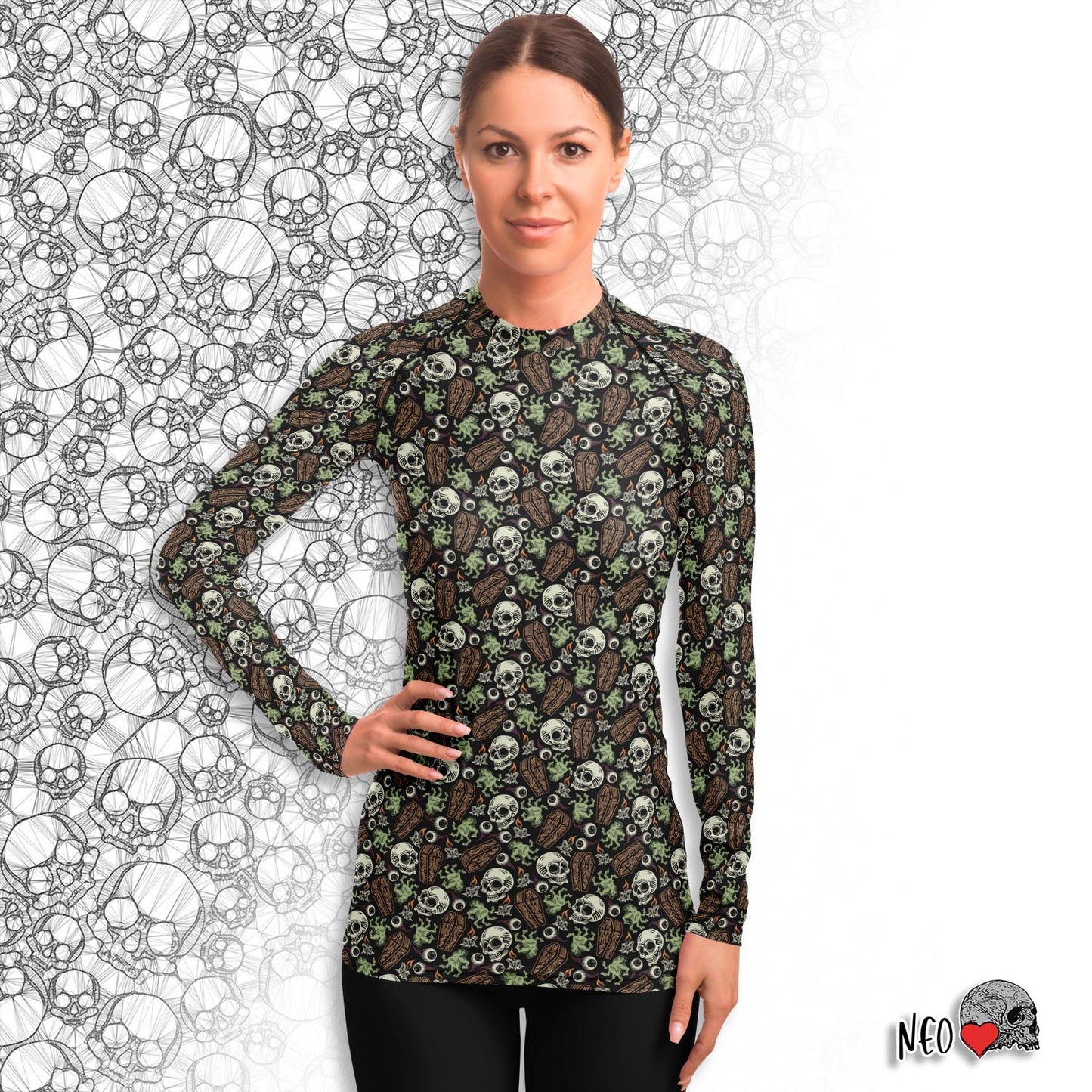 Mysterious evening long sleeve rashguard