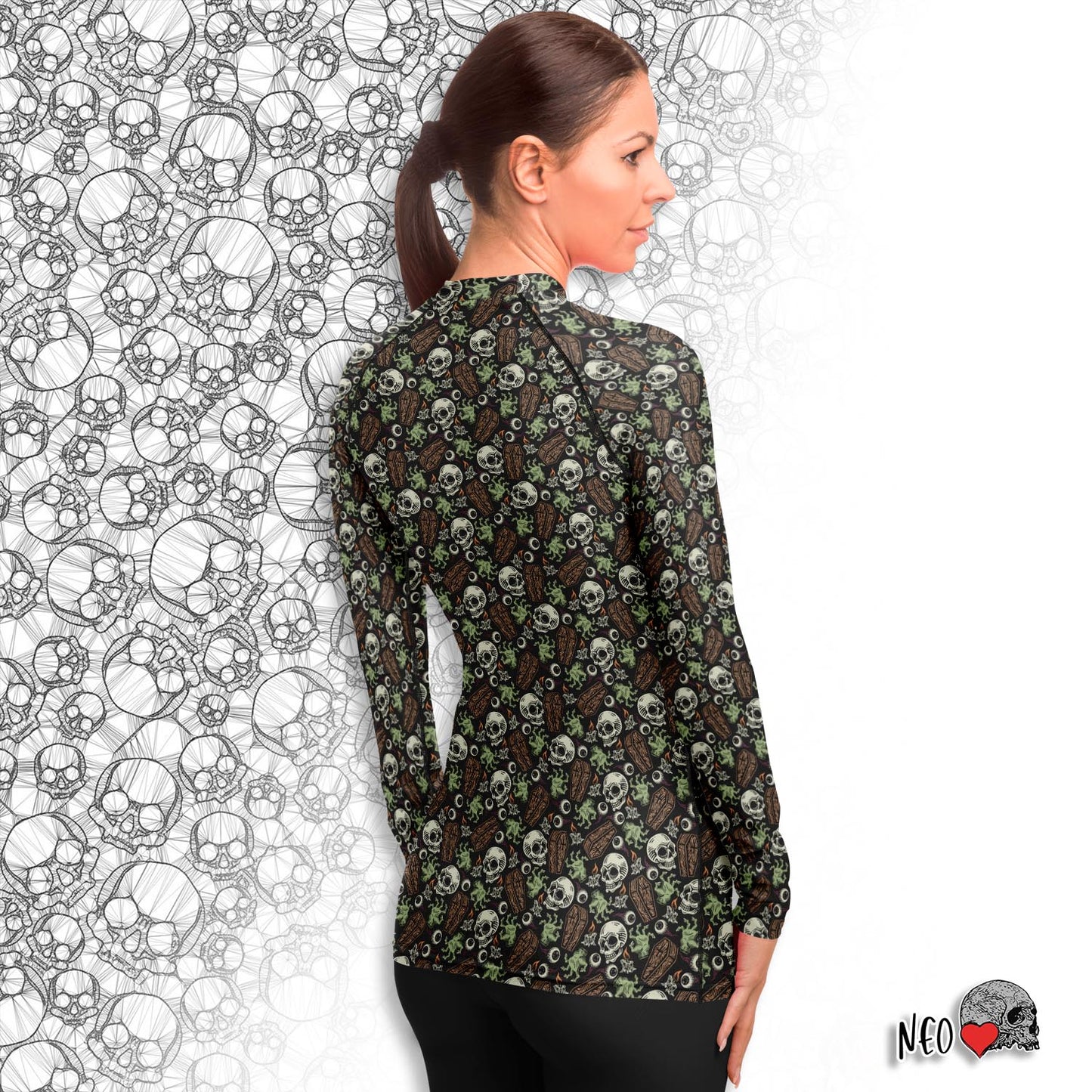 Mysterious evening long sleeve rashguard