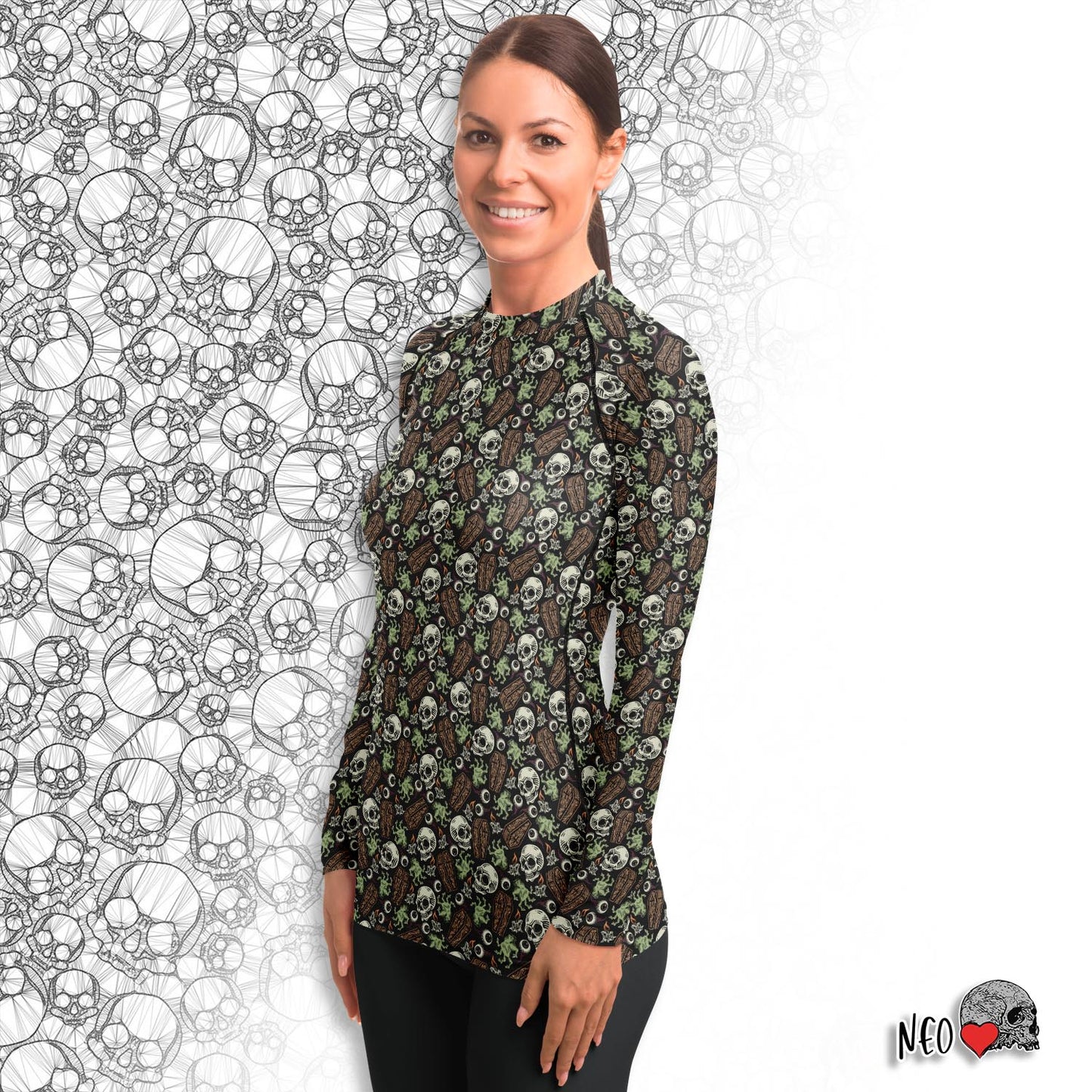 Mysterious evening long sleeve rashguard
