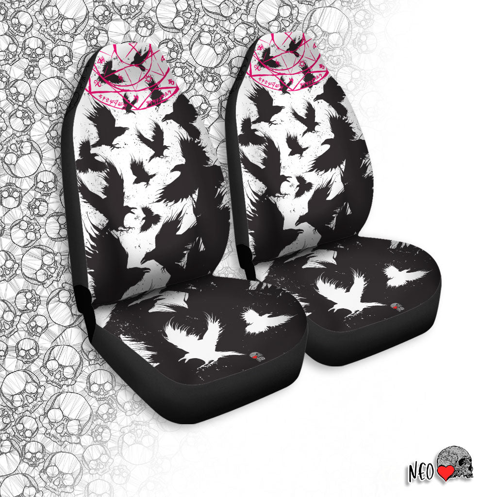 raven pentagram car seat covers