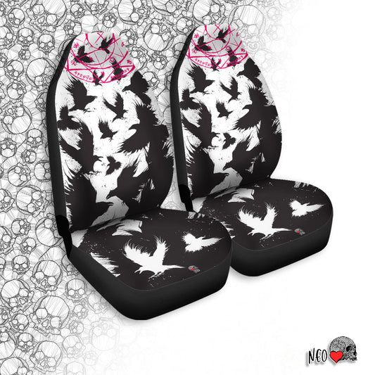 raven pentagram car seat covers