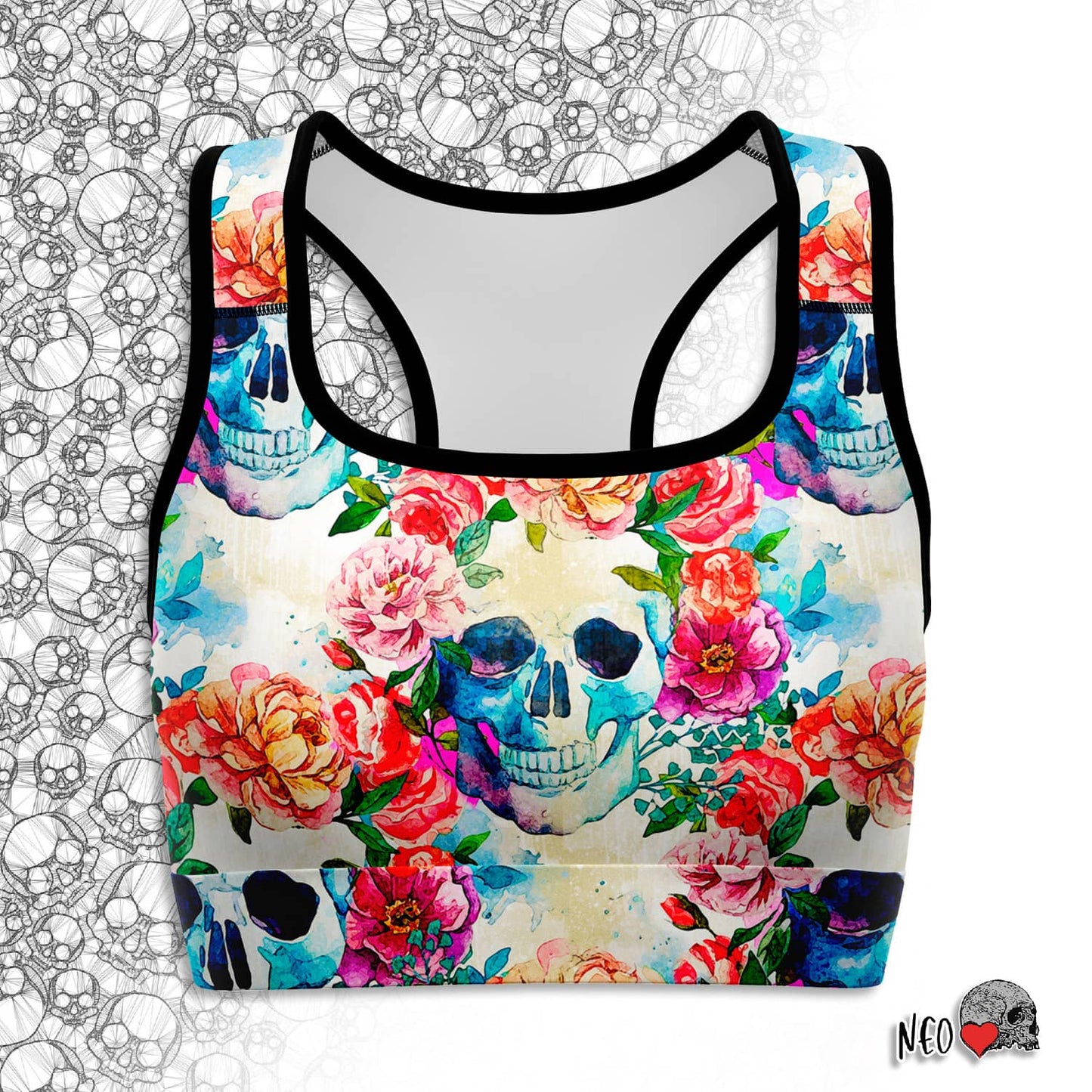 skull sport pastel goth bra