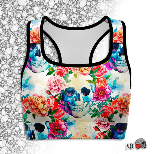 skull sport pastel goth bra