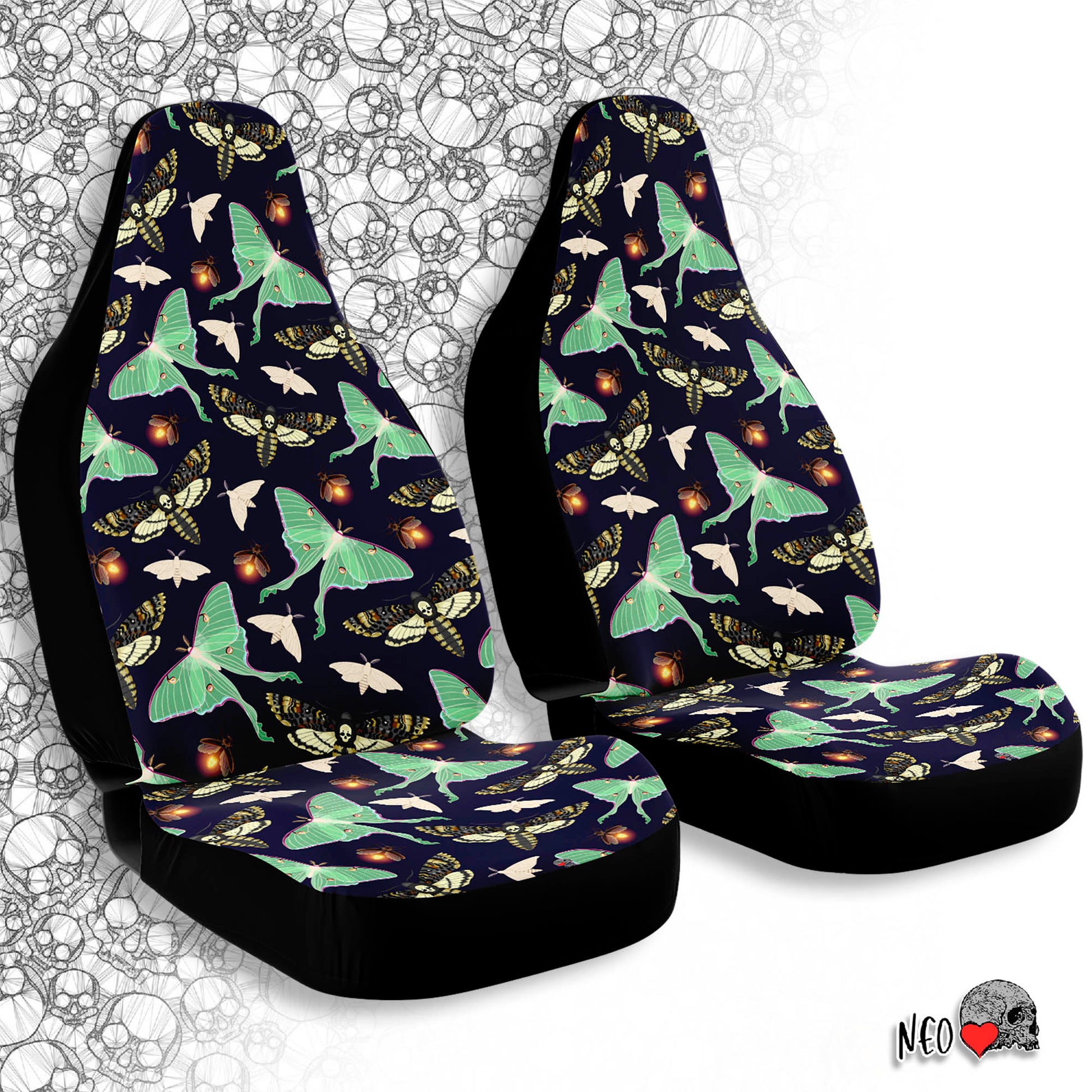 mystic moth car seat covers - neoskull