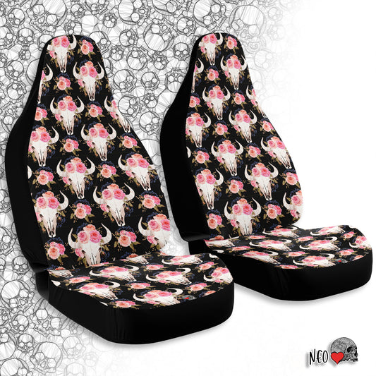 boho skull roses car accessoriers