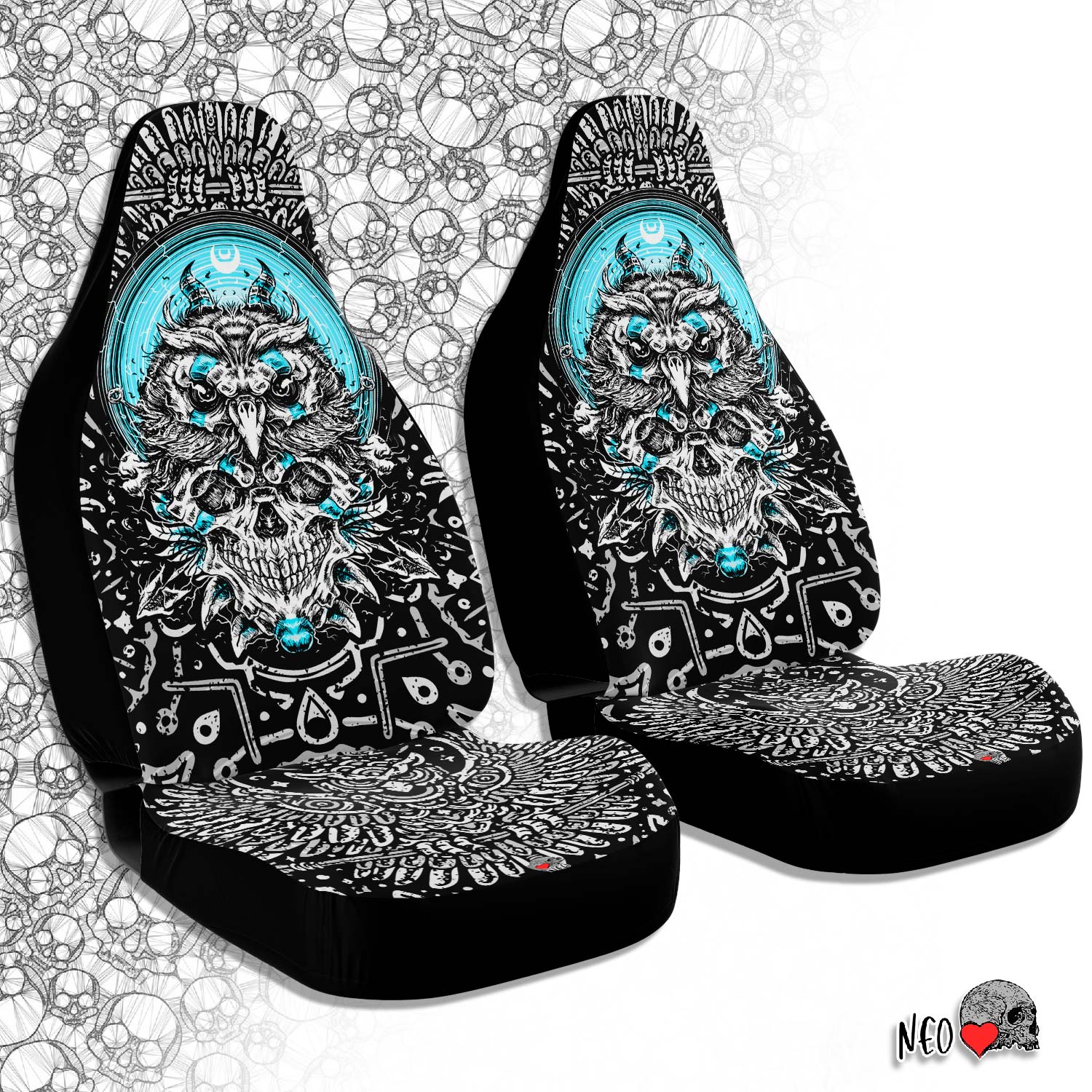 winter goth car seat covers