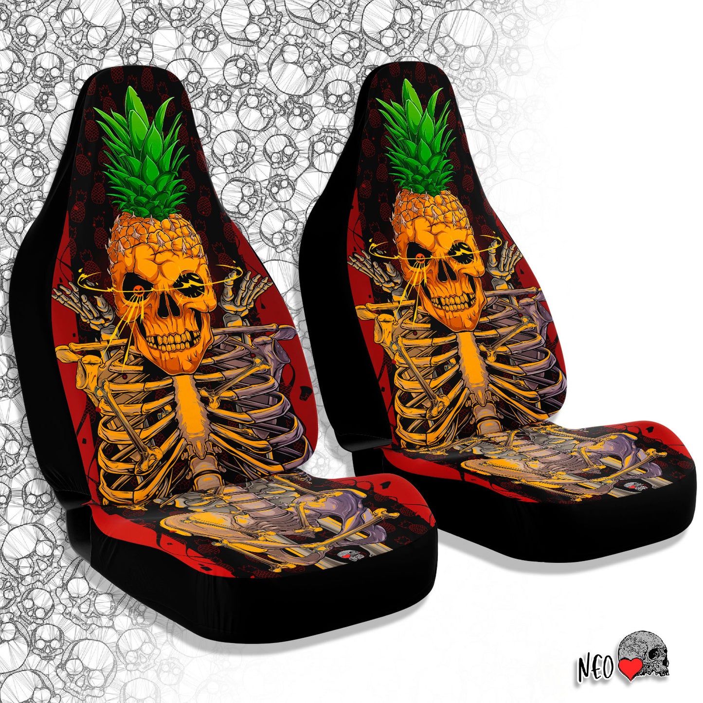 car seat covers skull skeleton