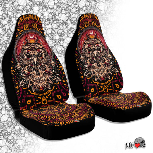 vintage skull car seat covers