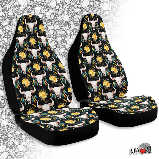 boho skull car seat covers