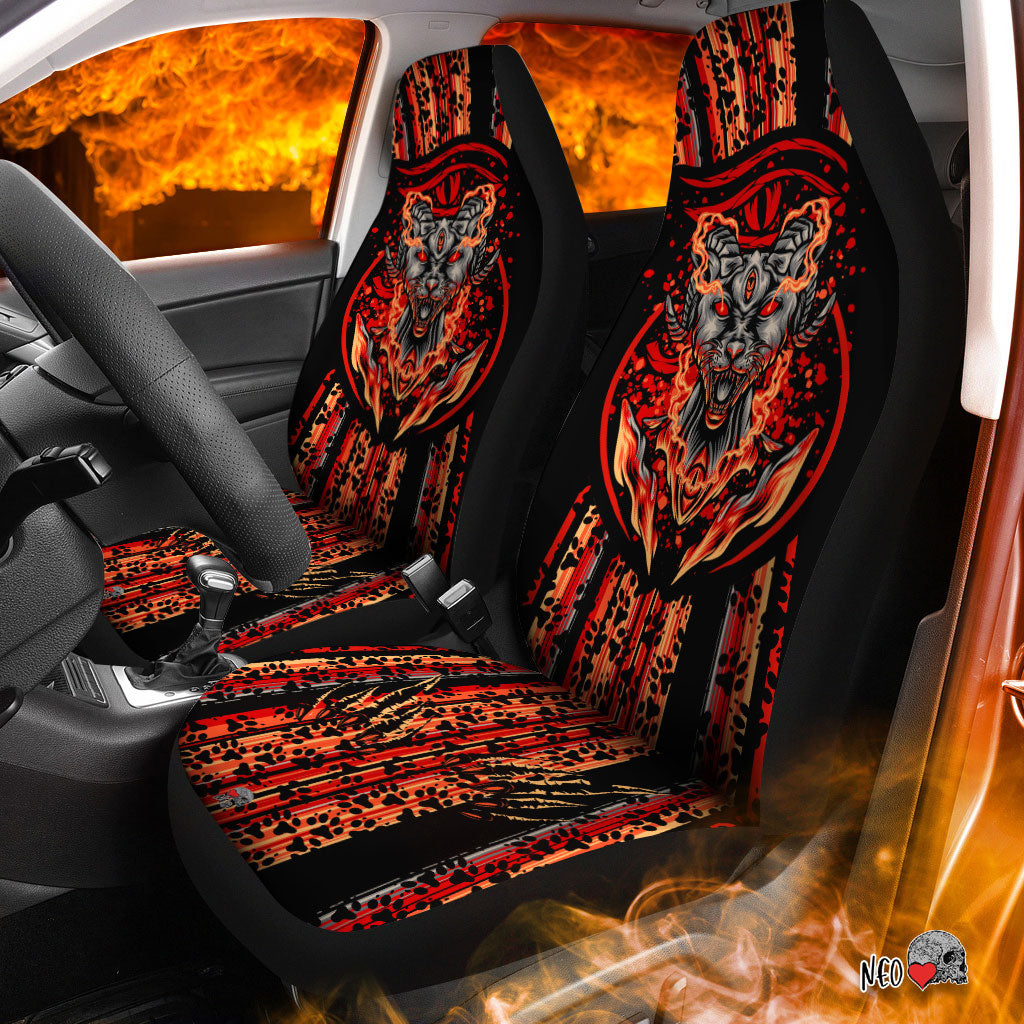 Egyptian satanic cat Car Seat Covers