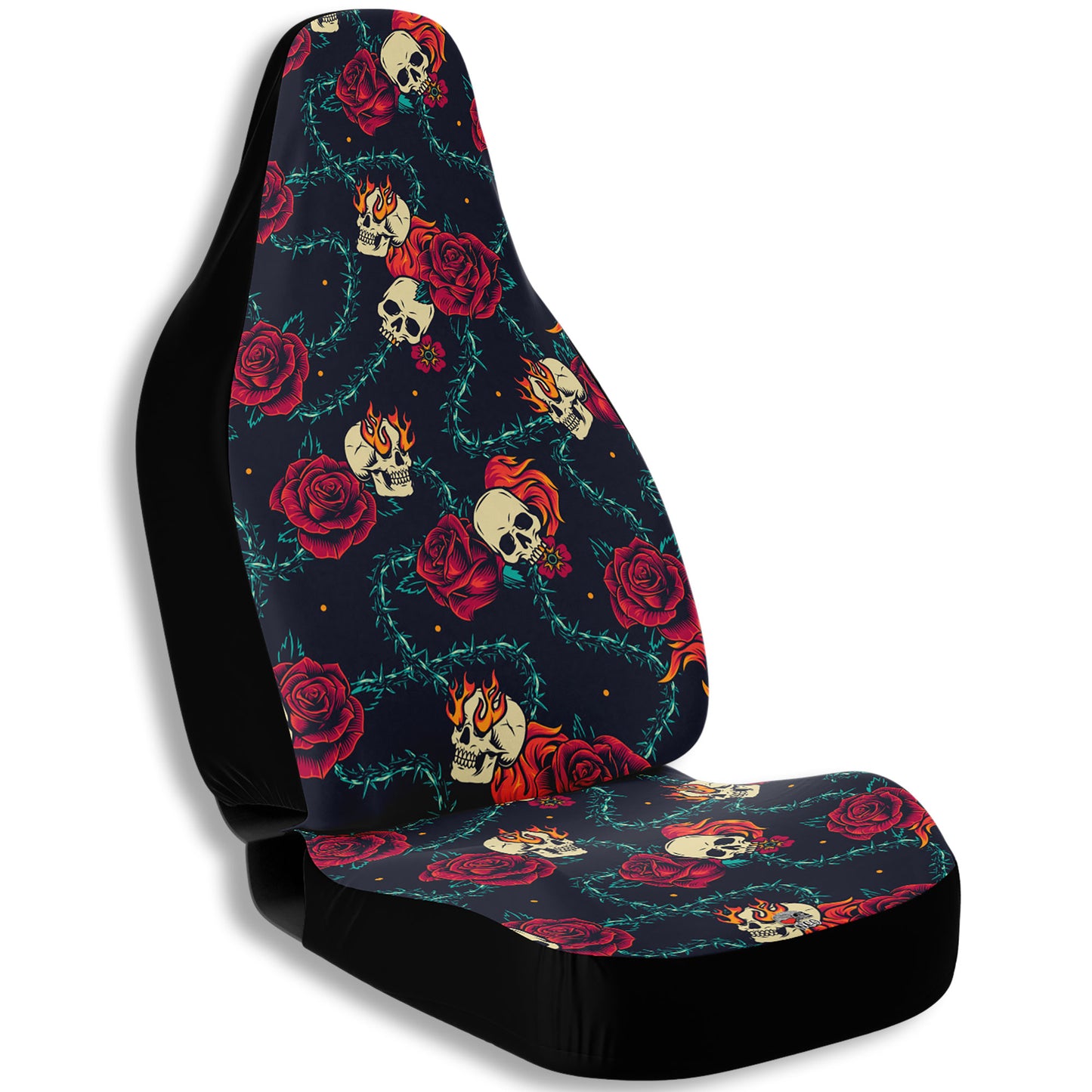 Roses Skulls and thorns car seat covers