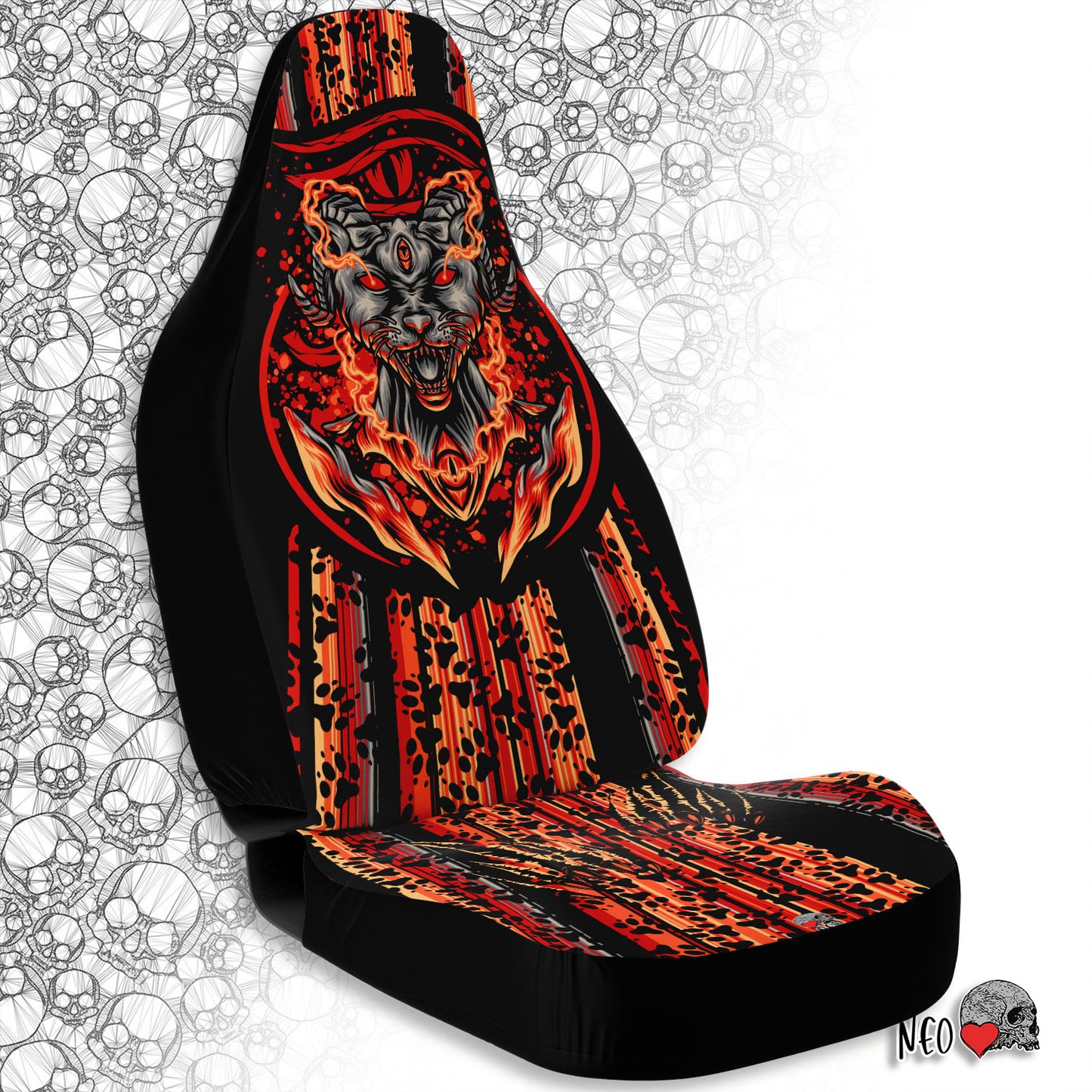 Egyptian satanic cat Car Seat Covers