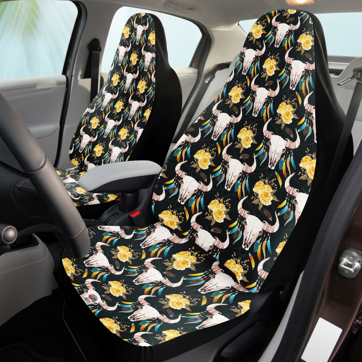 boho skull car accessories