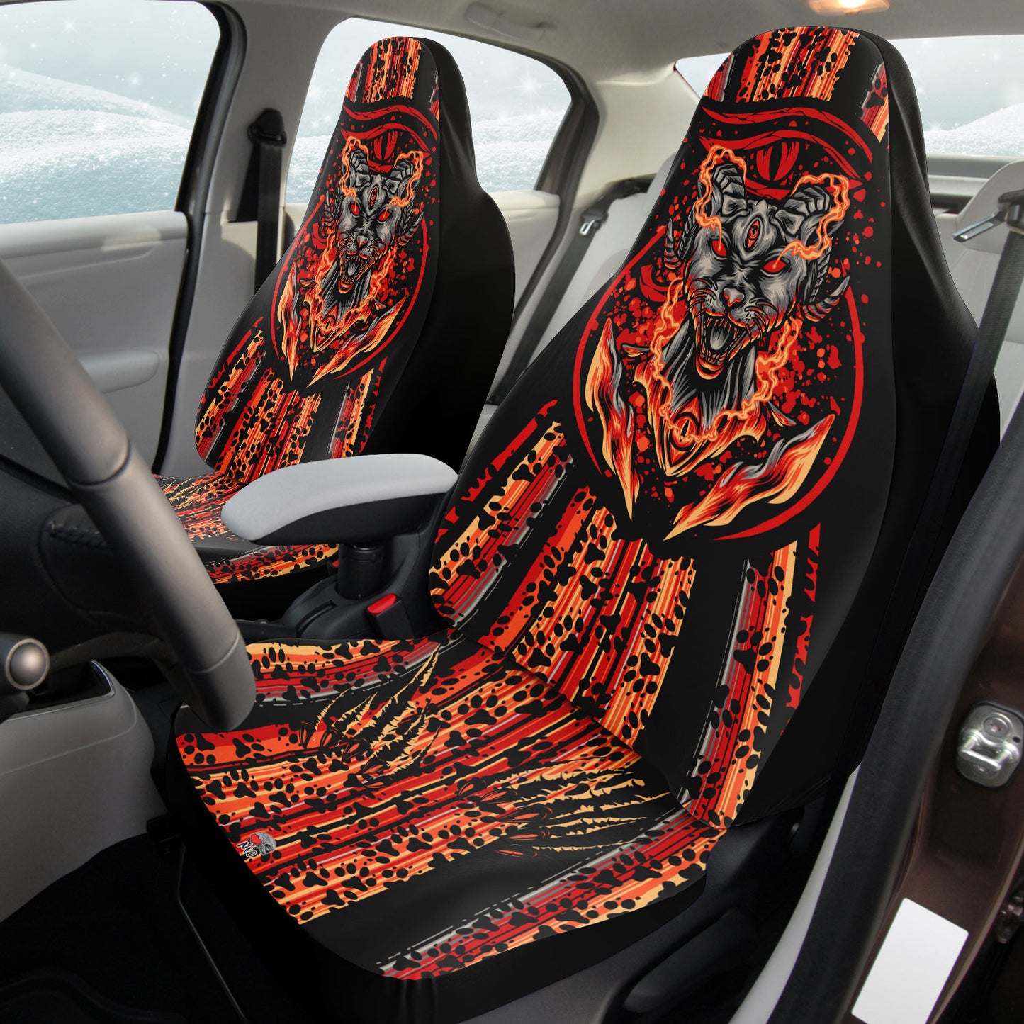 Egyptian satanic cat Car Seat Covers