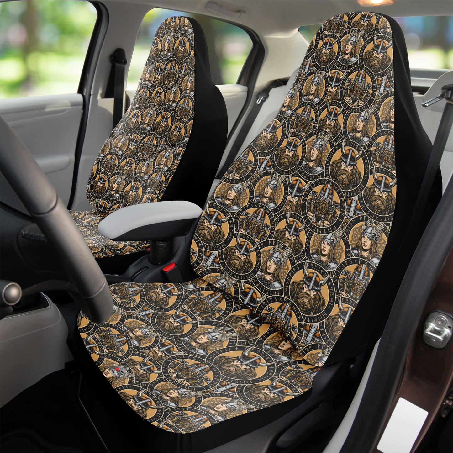 Vintage Viking and Valkyrie car seat covers