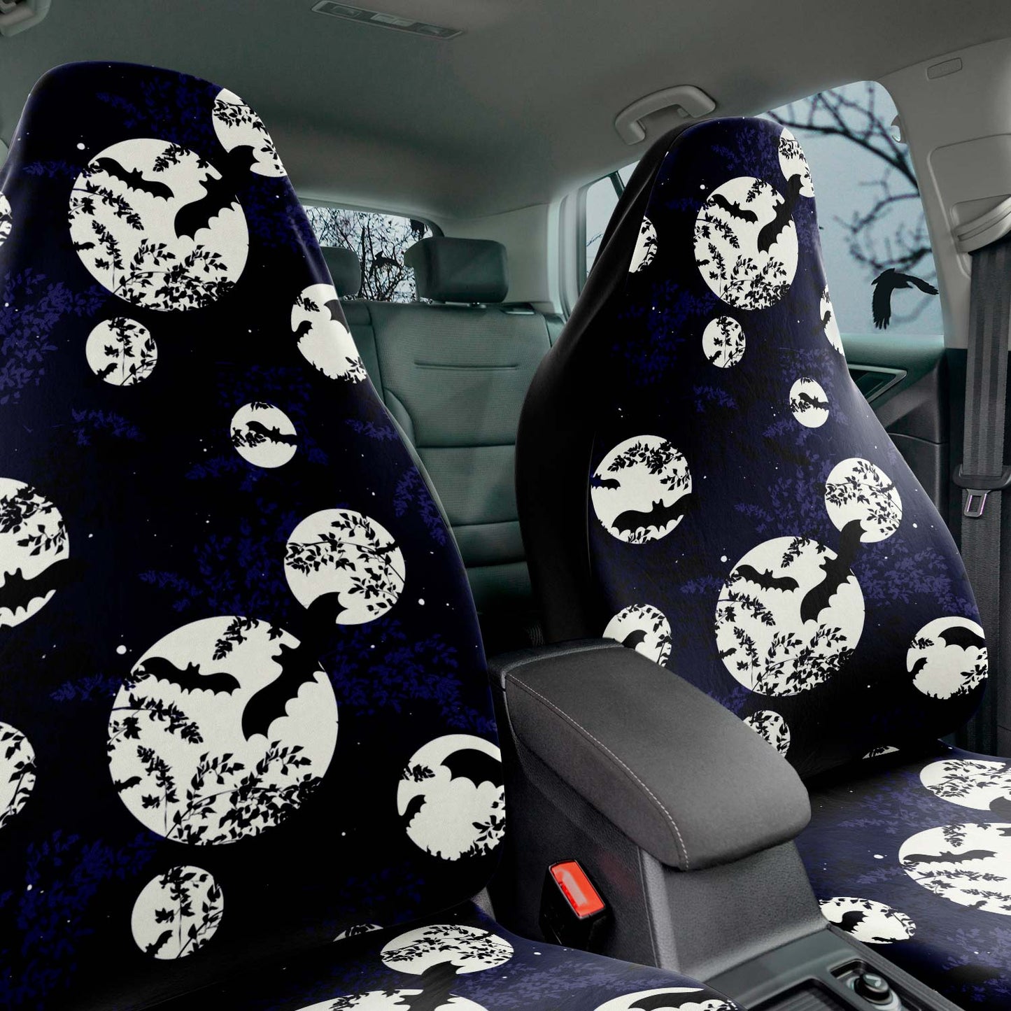 Night sky and bats Car Seat Covers