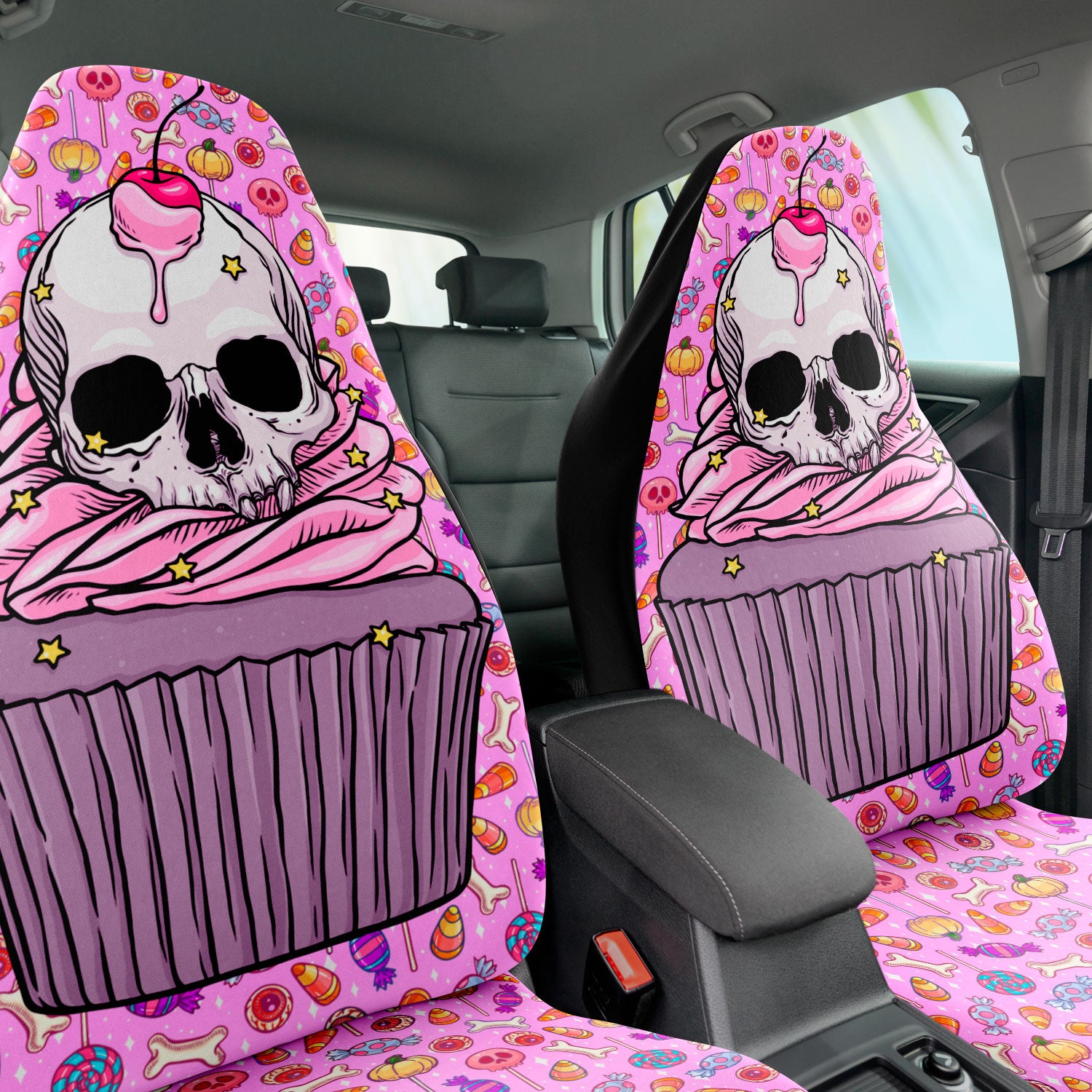 pastel goth car decor