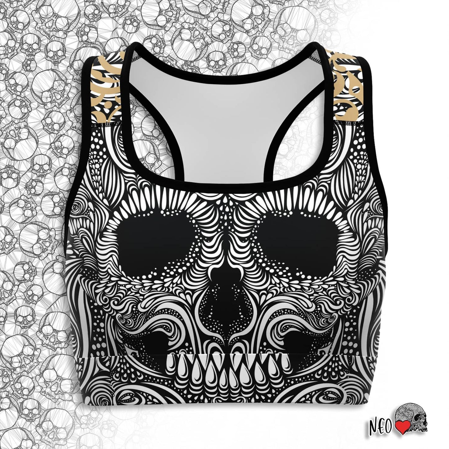 gothic fitness sport bra