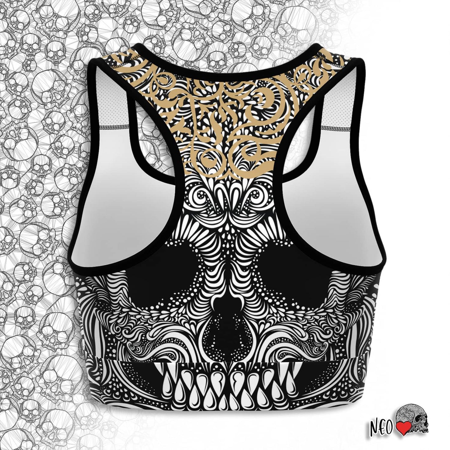 goth fitness sport bra