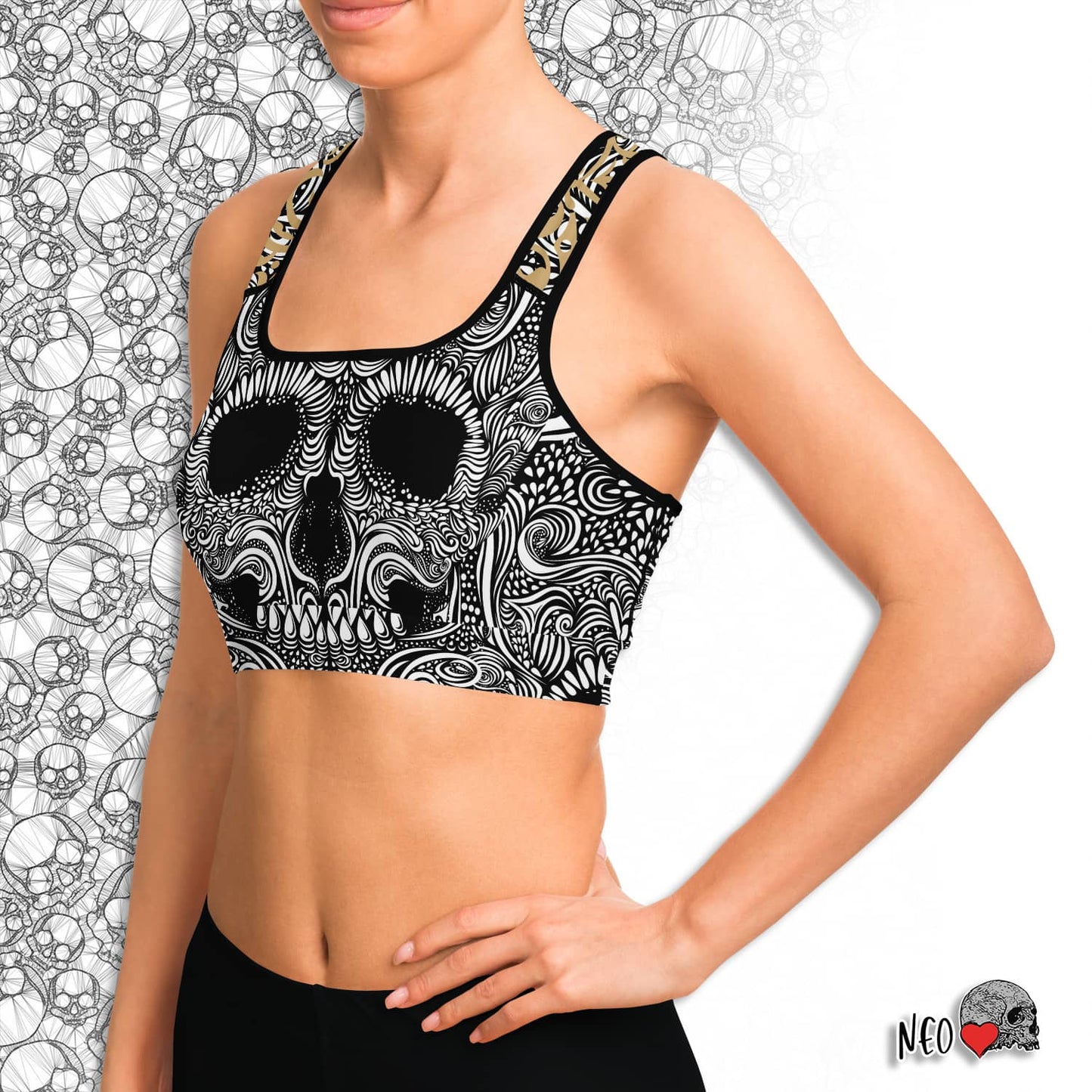 Grim Smile Sport Bra - NeoSkull