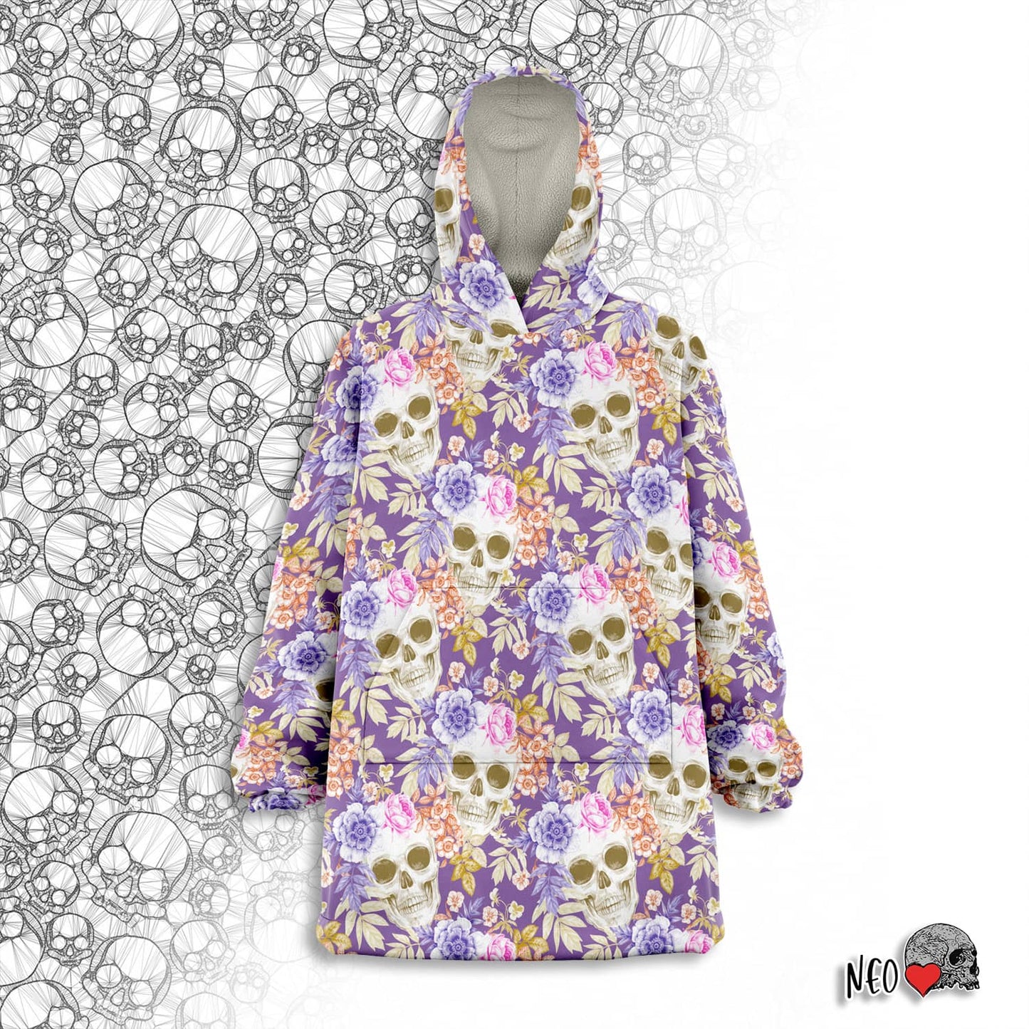 gentle oblivion wearable blanket snug hoodie - neoskull