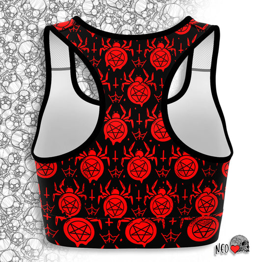 goth sport bra - neoskull