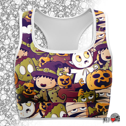 Spooky Crowd v1 Sports Bra - NeoSkull