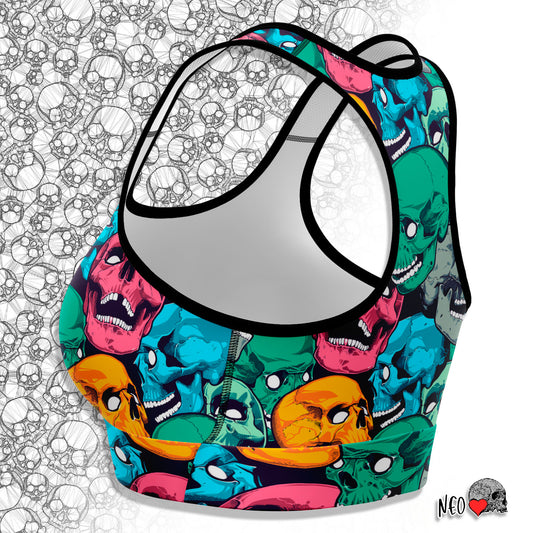 Pop Art Skull Sports Bra - NeoSkull