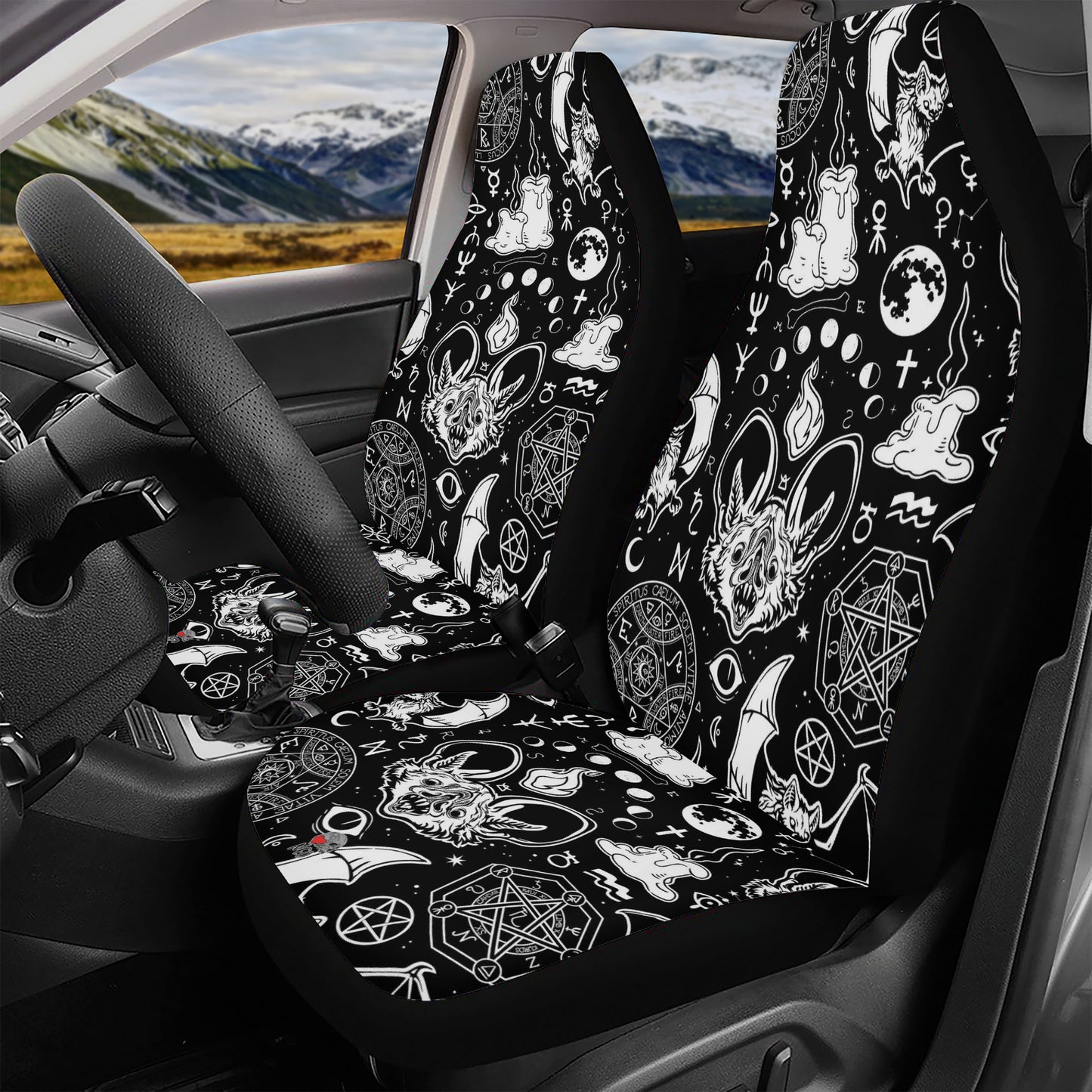 Mystic Bats Full Car Seat Cover Set