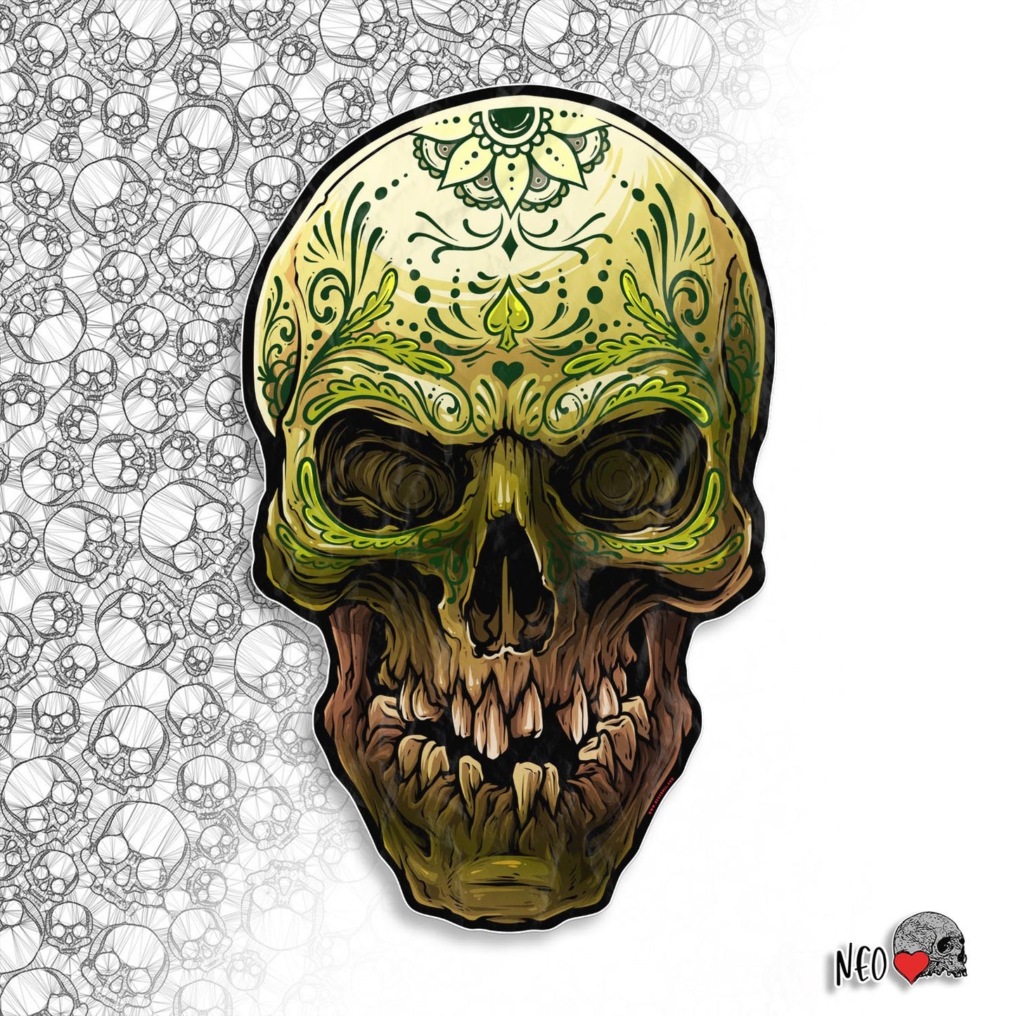 Large Colorful skull form blanket