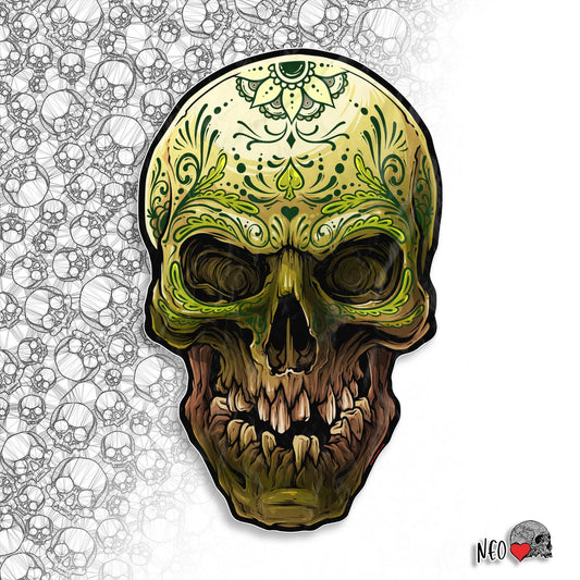 Large Colorful skull form blanket