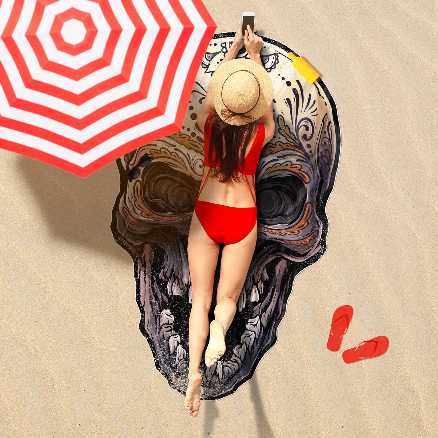 Colorful Skull shaped Blanket V2