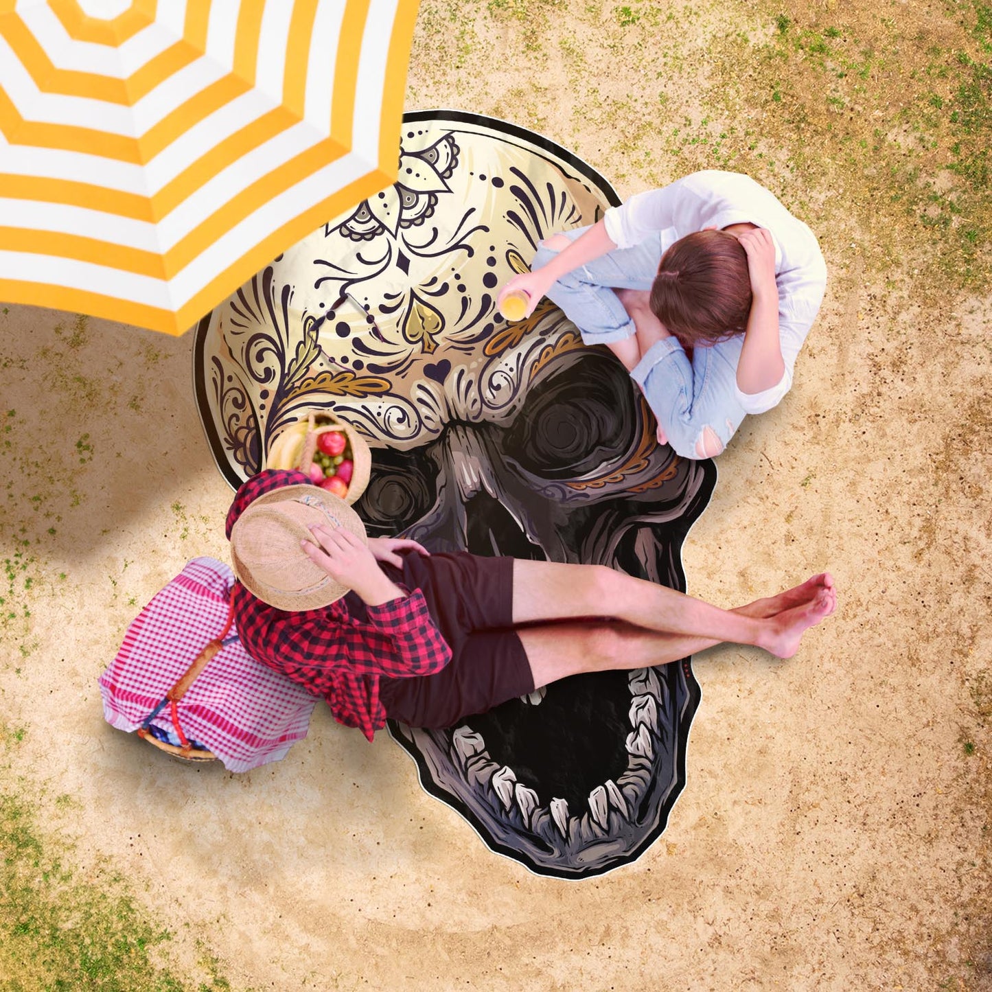 Colorful Skull shaped Blanket V2