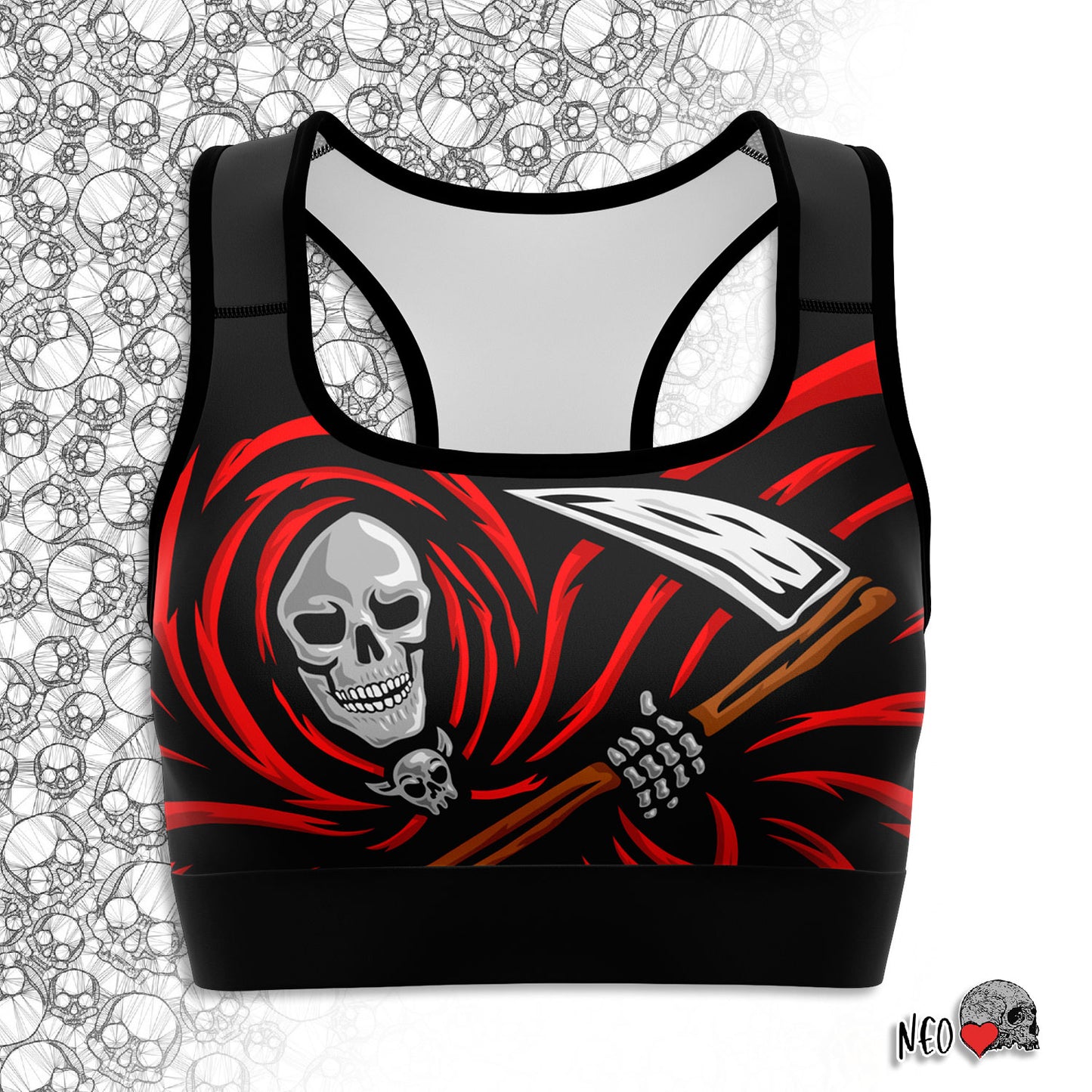 skull fitness sport bra