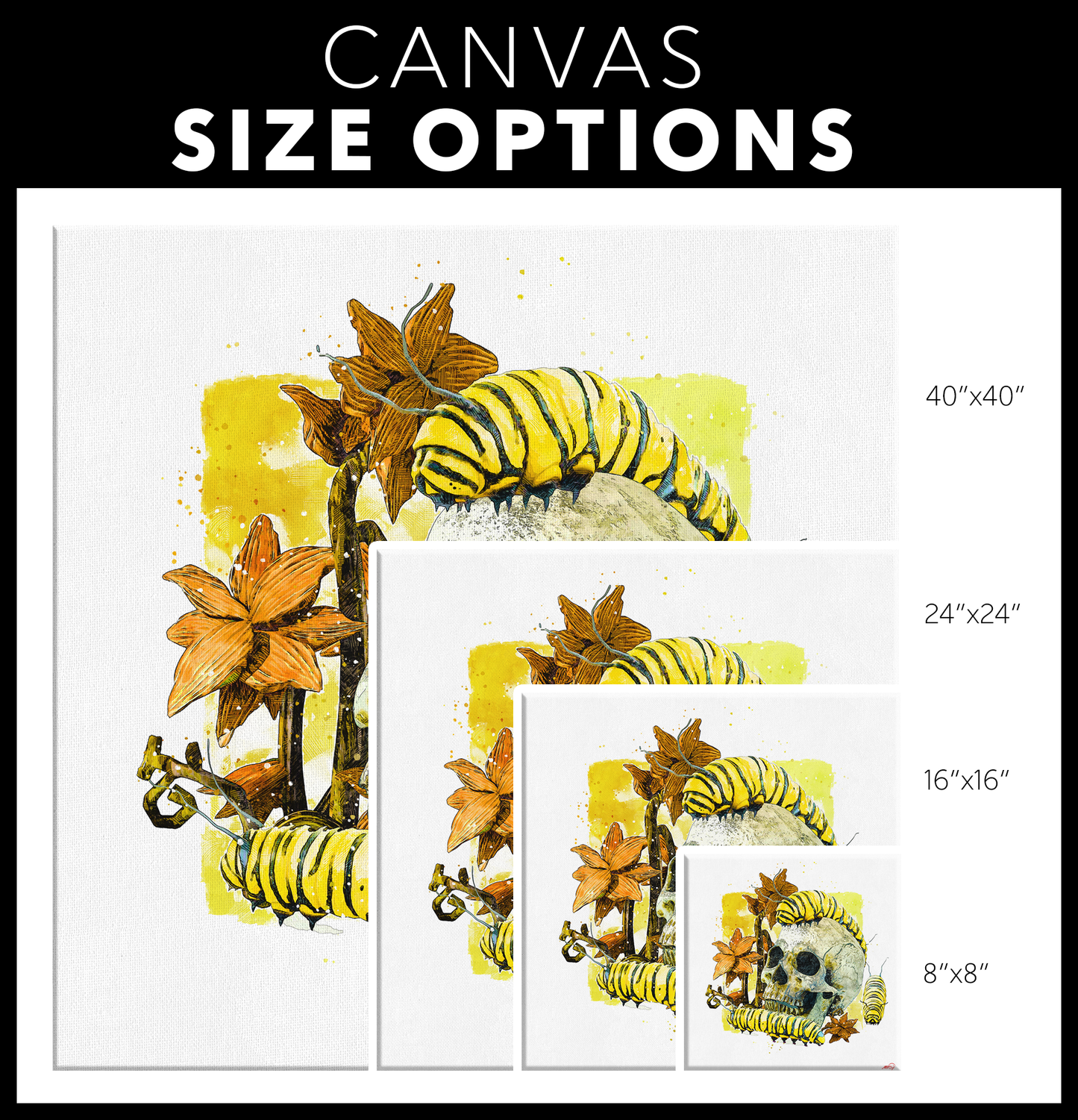 Caterpillars Canvas Wall Art - NeoSkull